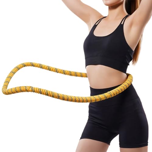 フラフープ ダイエット用 人気 ソフトフラフープ 静音 成人用 1.45kg ポリエステル素材 周囲長 1.9m 折りたたみ式 ポータブル 脂肪燃焼 シェイプアップ ウエスト 背中 筋トレ 男女兼用 室内 公園用