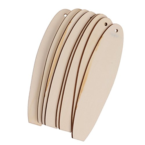 Tenlacum Tabla de surf de madera en blanco para manualidades, recortes, tabla de madera, álbumes de recortes, paquete de 8 unidades
