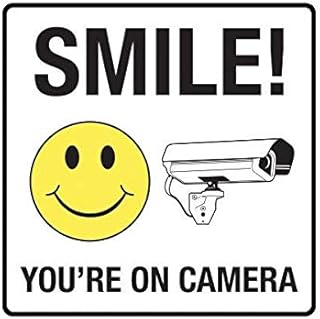 ION Graphics Magnet Smile You’re On Camera Magnetic Vinyl Shop Window CCTV 5" Car Magnet Bumper Sticker
