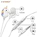 DTMNEP Unicorn Gifts for Girls - Earbuds Earphones for Kids Compatible with Apple Android with Rainbow Unicorn Bracelet Wristband/Headphone Case/Gift Card/Gift Box, and Back to School Supply for Kids