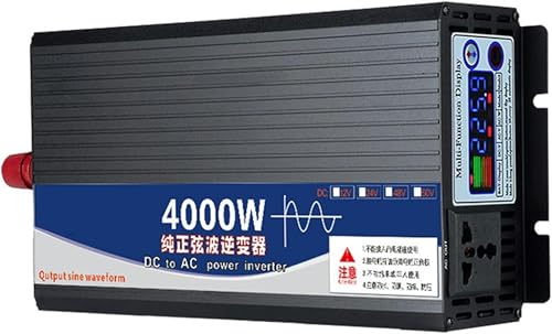 BTURYT Peak Power 4000W Pure Sine Wave Inverter DC 12V /24V A AC 110V, 2000W Power Inverters, Transformer Power Converter Solar Inverter