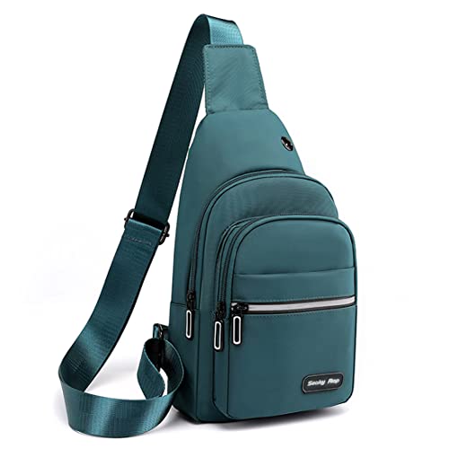 Seoky Rop Sling Bag Crossbody Backpack For Men Women Small Chest Shoulder Bag For Travel Hiking Daypack Green #TOP26