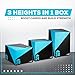 Yes4All 3 in 1 Foam Plyometric Jump Box Jump Training & Conditioning-Plyo Jump Box for Jump Training Fitness Workout Exercise - Heavy - 20x24x30