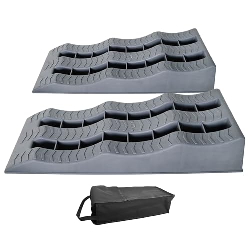 Car Wheel Chocks - Car Levelling Ramps | Car Ramp Blocks, 2pcs Heavy-Duty Leveling Blocks, Lightweight Trailer Wheel Chocks And Levelers Multifunctional Travel Trailer Leveling Blocks