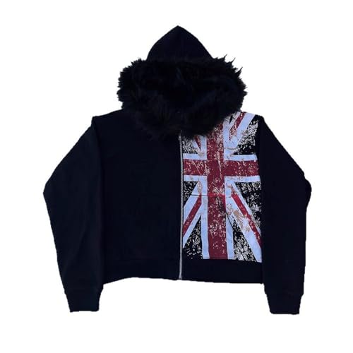 Sweat à capuche graphique homme pull polaire manches longues avec cordon