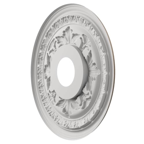 Image of 16 inchOD x 3 1 /2 inchID x 1 inchP Baltimore Thermoformed PVC Ceiling Medallion (Fits Canopies up to 6 1 /2 inch), UltraCover Satin London Grey