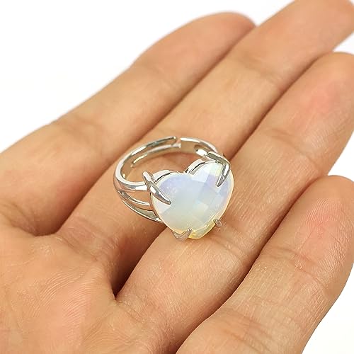 Image of Reiki Crystal Products Adjustable Rings, Amethyst, Black tourmaline, Goldstone brown, Green Jade, Lapis Lazuli, Opalite, Red Jasper, Rose Quartz, Tiger eye, Gemstone Ring