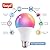 MINGHYZYA Smart Color Changing Light Bulbs, Bluetooth A19 E27 RGBWW LED Light Bulb, 16 Million DIY Colors, Sync to Music, Warm White 6500K, 10W(70W Equivalent) 800LM LED Light Bulb(1 Pack)