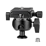 Amplia aplicación: la placa de liberación rápida extraíble de 0,63 cm es adecuada para cualquier cámara con tornillo de 0,63 cm; viene con rosca inferior de 0,95 cm, combinada con el adaptador de tornillo de 0,63 a 0,95 cm, puedes fijarla a cualquier trípode, monopié o deslizador de cámara; con la carga máxima de hasta hasta 11 libras 5 kg, puede soportar la mayoría de dispositivos de cámara en el mercado