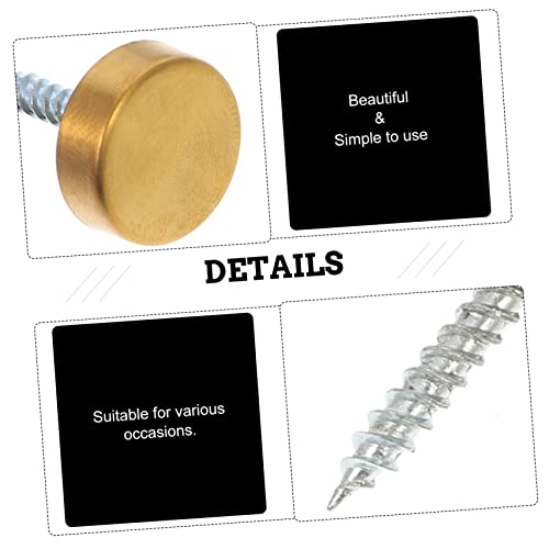 16 Sets Stainless Steel Mirror Fixing Screws Decorative Cover Caps miniatura 4