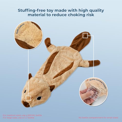 Image of Best Pet Supplies Squeaky Dog Toys with Soft Durable Fabric for Small, Medium and Large Pets Interactive Toy for Indoor Play, Supports Active Biting and Play - Squirrel, Large