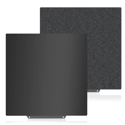 230x230mm Black PEI Double Sided Build Plate for Anycubic Kobra 2/Kobra 2 Pro/Kobra 2 Neo/Kobra/Kobra Go, Smooth PEI+Textured PEI Spring Steel Plate Flexible Plate for Anycubic 3D Printer