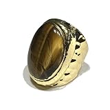 BWY 99 Adjustable Tiger Stone Rings for Women,Gold Plated Rings Women Ajustable Ring Womens-Perfect