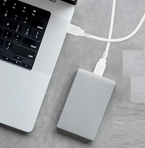 Image of USB A male to A male Cable High Speed USB 2.0 USB to USB Cord, for Printers, Modems, Cameras, Scanners, Laptop Cooling - Whiite (1.5M)