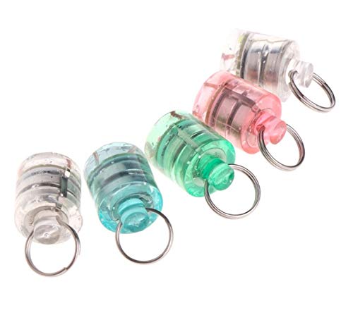 LED 5PACK Deep Drop Underwater Fishing Flashing Light Bait Lure Squid, 500hrs Lifespan, 1000M Deep (Assorted)
