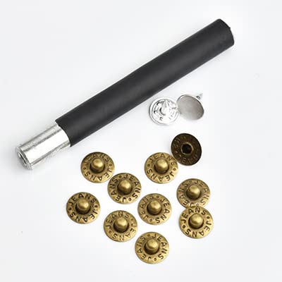Rivets laiton 9.5mm avec clou alun bouton jeans maroquinerie outil fixation poche