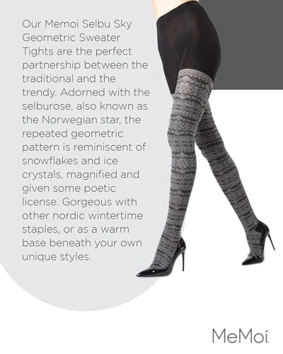 Image of MeMoi Selbu Sky Geometric Sweater Tights