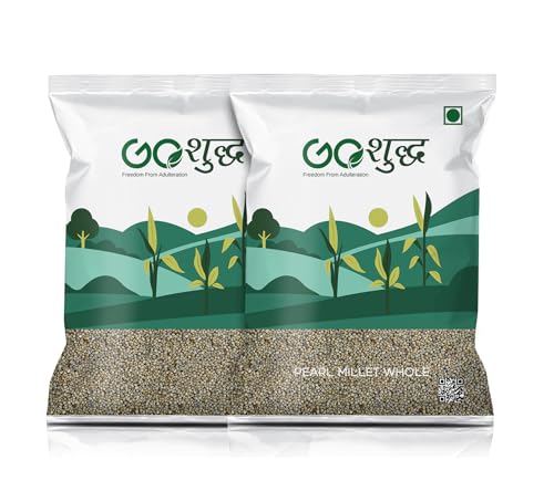 Image of Goshudh Whole Pearl Millet (Bajra Sabut) 2kg (1kg Each Pack of 2) | No Added Preservatives