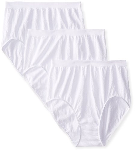 Image of Bali Women's Comfort Revolution Seamless Brief Underwear, Microfiber Stretch Panty, 3-pack
