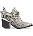 Jeffrey Campbell Womens Calhoun-4 Black White Snake Silver Boot - 8