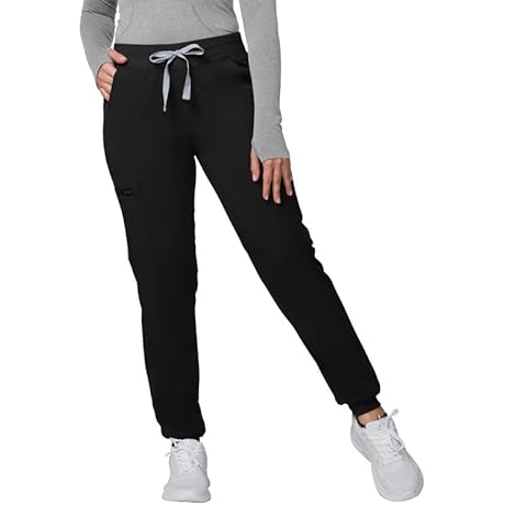 Women's Black Scrub Jogger Pants - Comfort Meets Style