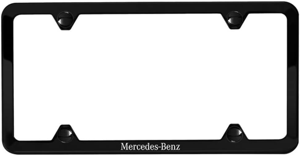 Genuine Mercedes-Benz Q-6-88-0125 - M-B Black Slim Line License Plate Frame (2200)