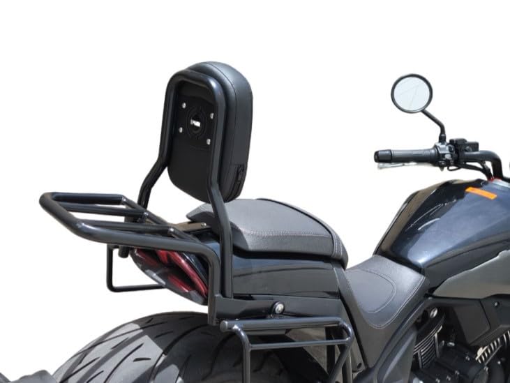 Schienalino in acciaio nero senza portapacchi compatibile con Morbidelli MBP C1002V