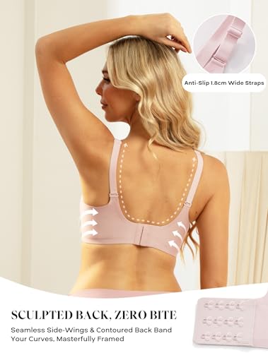 COMFELIE Women Wirefree Bra for Women Deep V Neck Everyday Bras Comfortable Wireless Brassiere3