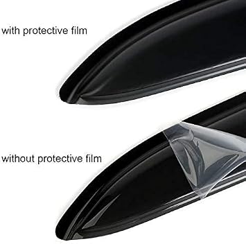 Original Side Window Wind Deflector, 4pcs Out-Channel Tape-On Nice Rain Guards Set, Vent Visor fit for 2005-2015 Toyota Tacoma Double Cab 94056 XP1
