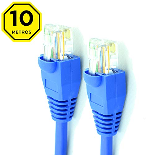 Cabo de rede 10 Metros Patch Cord Cat 5e Azul
