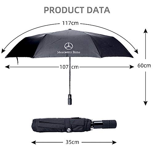 QZS Automatic Auto Open Folding Umbrella - Sport Large Umbrella for Windproof Sunshade Travel Including Telfon Coating… - Image 3