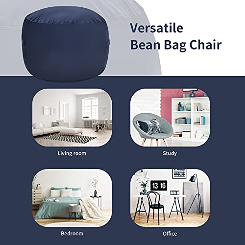 Giantex Bean Bag Chair, 3Ft Sponge Filled Floor Chair With Soft Microfiber Cover, Washable Zipped Lazy Sofa Chair, Recreational Room Nursery, Bedroom, Living Room, Office (Blue, 3 Ft) #TOP4
