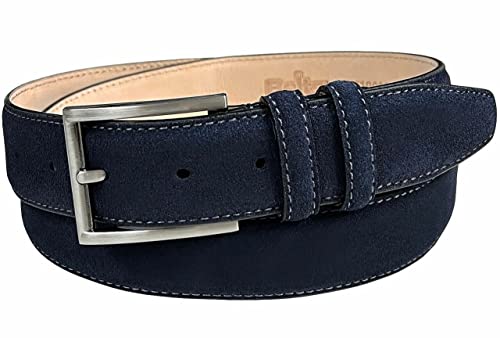 Image of Men's Belt Suede Full Leather Belt Casual Dress Leather Belt 1-3 /8 inch(35mm) Wide, Multi-Style Options