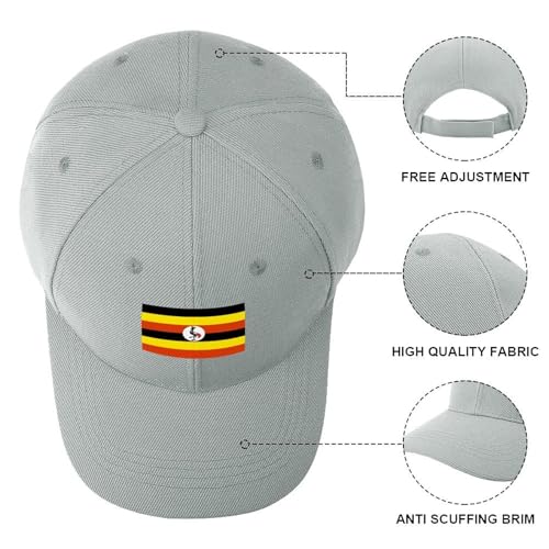 Boys Girls Uganda Flag Baseball Cap, Adjustable Snapback Sun Protection Trucker Hats Outdoor Travel4