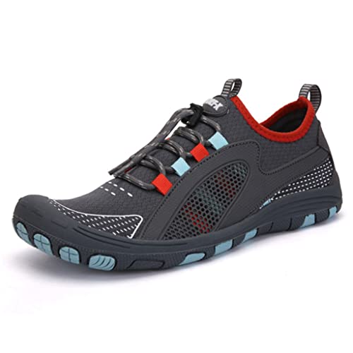 JJWC Zapatos Creek para hombre, esquí acuático, senderismo, senderismo, fitness, correr, deportes (color: gris, tamaño: 38)