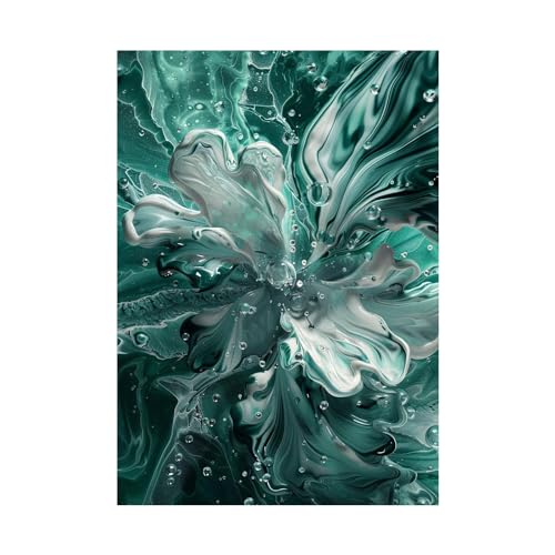 Decoración de arte abstracto multicolor en lienzo de 70x90cm sin marco para salón y dormitorio