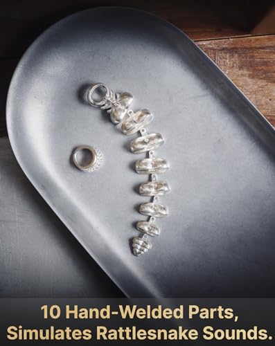 COPPERTIST.WU Rattlesnake Tail Pendant Necklace 925 Sterling Silver/18K Gold Vermeil Shakeable Fidget Jewelry Gift Box for Men and Women3