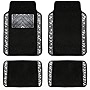 Handmade Shining Rhinestones Carpet, Bling Crystal Diamond Sparkly Glitter Car Floor Mats with Anti-Slip PVC Heel Pad Automotive
