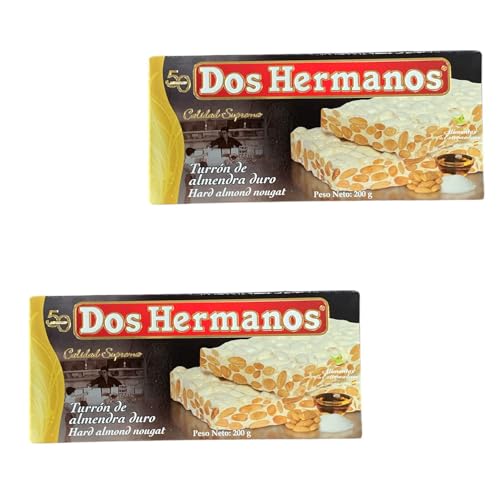 Pack de 2 Turrónes de Almendra Duro Suprema Dos Hermanos - Calidad Suprema– Tradición y Calidad en Cada Bocado
