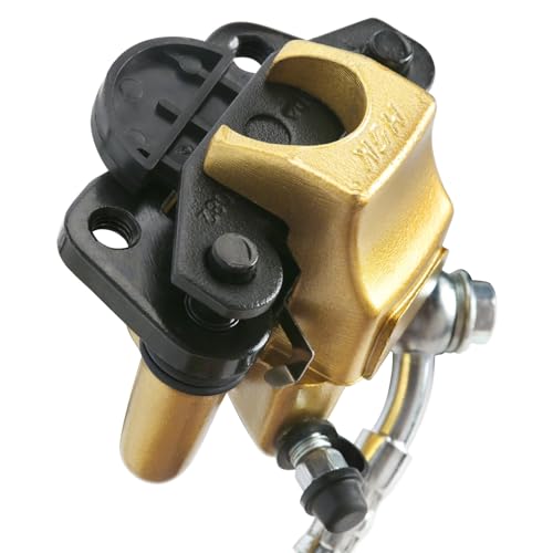 Hydraulic Front Brake Assembly Kit with Foot Pedal Master Cylinder, Twin Calipers & 6-Stud Disc Rotors for ATV Quad Go Kart Buggy Golf Cart Drift Trike Bike Tricycle 150cc 200cc 250cc Brake System - Thumbnail 6