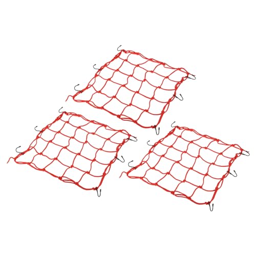 Filet cargo haut élastique rouge PATIKIL avec 6 crochets pour moto
