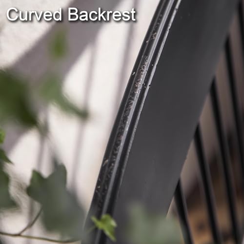 Banc de jardin résistant aux intempéries blanc et noir - 6