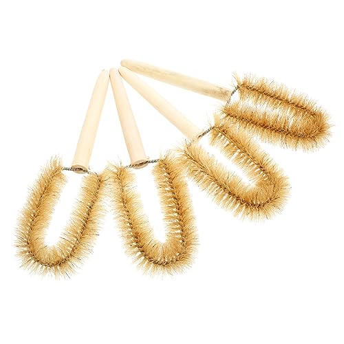 Beavorty 4pcs Set Laboratory Beaker Brush Clean Brush Experiment Brush Scientific Brush Multipurpose Brush Bottle Brush Cleaning Brush Comfortable Brush Cup Brush
