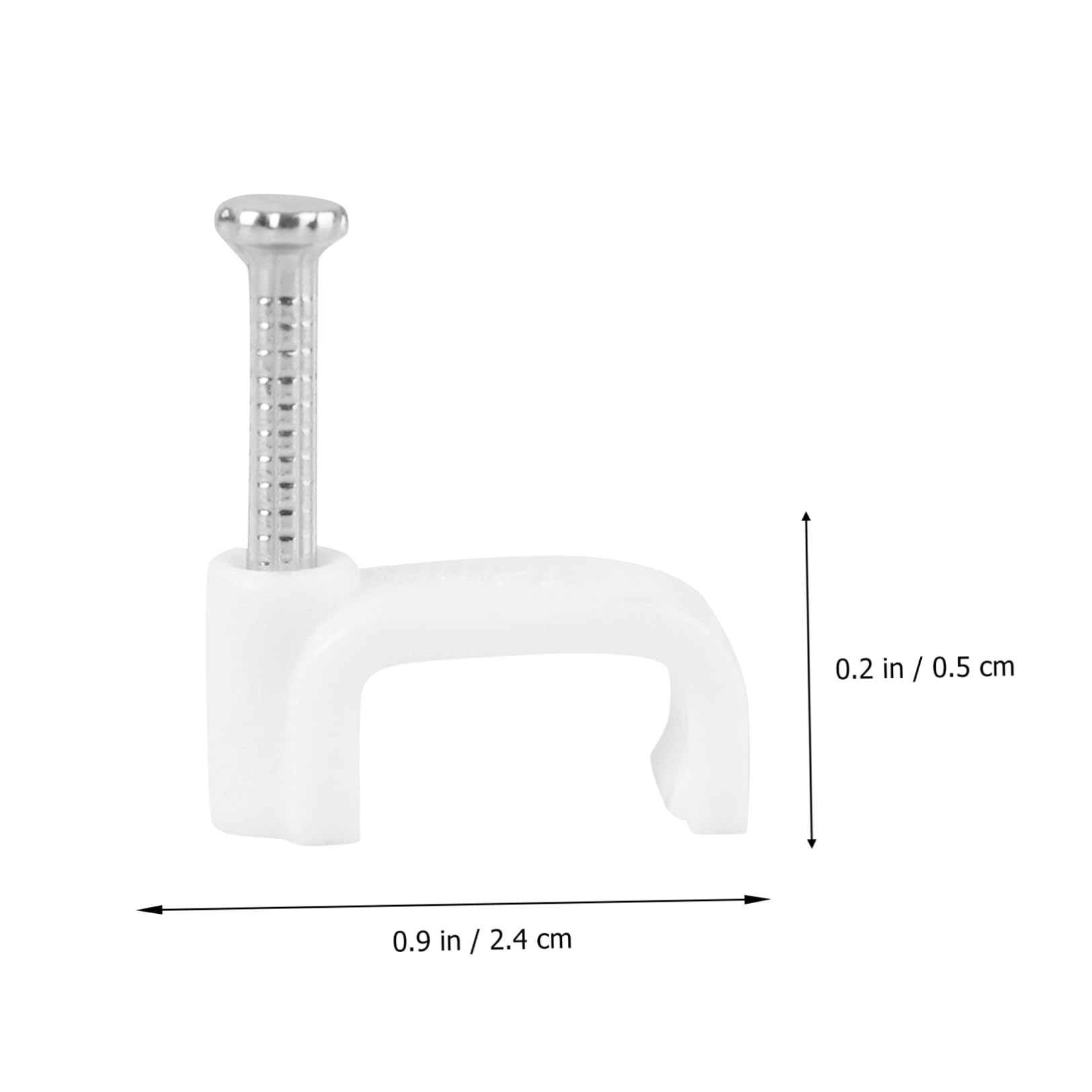 Hemobllo 500 Stück Kabelclips Weiß Mit Stahlnagel 12mm Kabelmanagement Clip Aus Pe Kunststoff Korrosionsbeständig Und Schlagfest Drahtklemmen Für Elektroinstallation Heim Büro