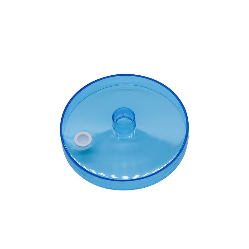 Colorful Plastic Autoclavable Holder Round Cleaner Soaking Box with Cover Filter (Blue)