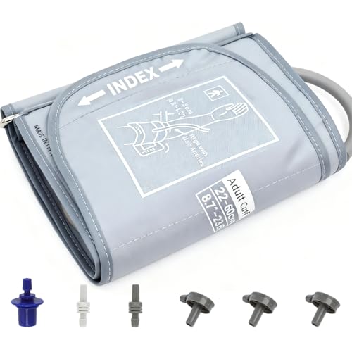 Replacement Extra Large Cuff for Omron BP Monitors 22-60CM Big Arm - Adjustable XL Blood Pressure Cuff, Includes 6 Universal Interface, Blood Pressure Monitors Large Cuff Compatible