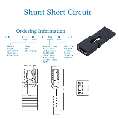 CQRobot 100 Pieces Black Standard Computer Jumper Caps with Handle Pin Shunt Short Circuit 2P Connector 2.54mm. for Arduino Raspberry Pi PCB PC DVD HDD Motherboard Shorting and Other Project - Image 2