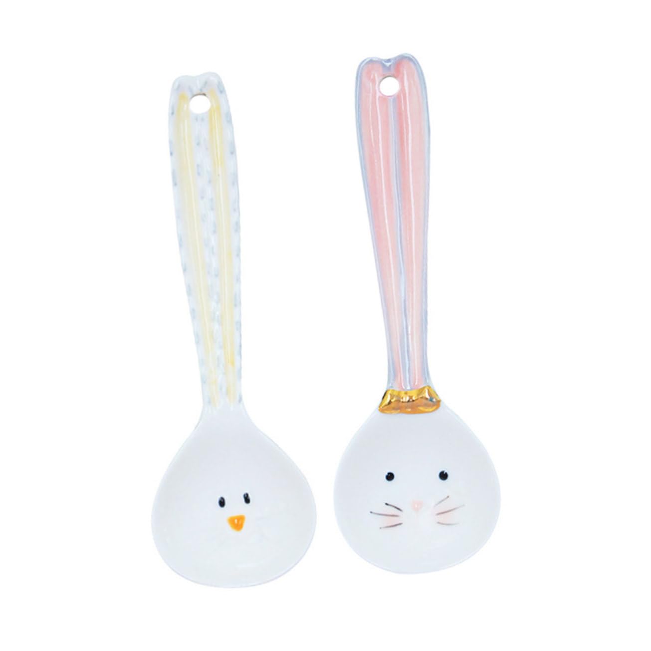 Amosfun 4 Pz cucchiaio di ceramica cucchiaini da tè mestolo da portata cucchiaio per mescolare cocktail caffè espresso bar spoon palettine caffe da pasto di porridge
