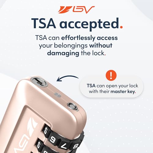 image for BV TSA Accepted Luggage Travel Lock, Set-Your-Own Combination Lock for