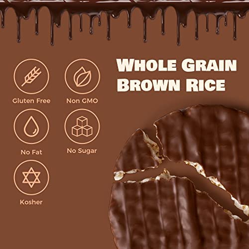 LIEBERS Dark Chocolate Rice Cakes, Kosher Certified Dairy Free, Gluten Free Snack